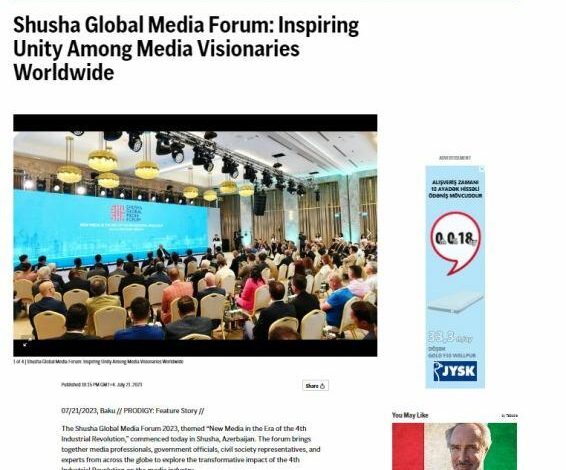 Dünya mediası Prezident İlham Əliyevin Şuşa Qlobal Media Forumundakı çıxışına xüsusi maraq göstərir