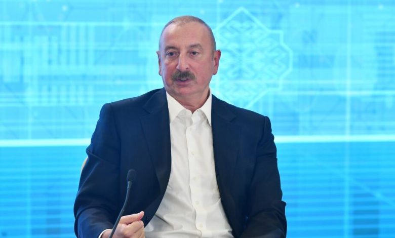 İlham Əliyev Qlobal Media Forumunun müntəzəm keçirilməsini təklif edib