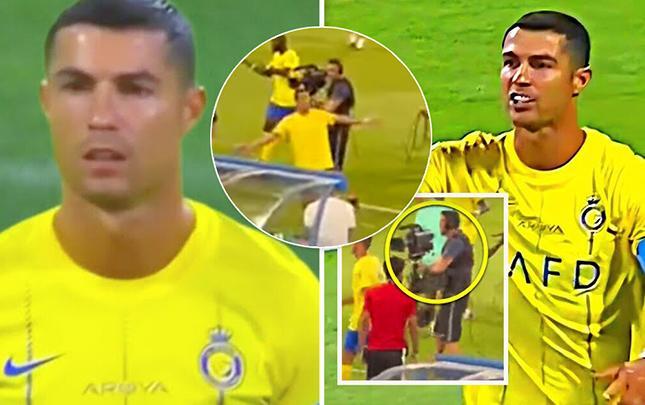 Ronaldo operatora əsəbləşib üstünə su atdı