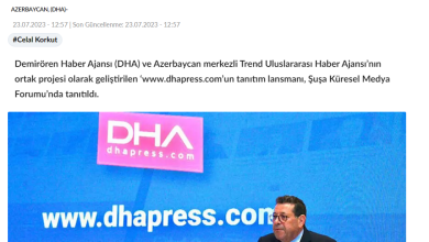 Trend və DHA-nın birgə layihəsi olan "dhapress.com"un təqdimatına Türkiyənin nüfuzlu media qurumları geniş yer ayırıb - VİDEO