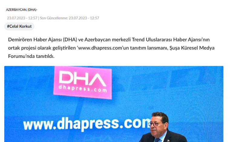 Trend və DHA-nın birgə layihəsi olan "dhapress.com"un təqdimatına Türkiyənin nüfuzlu media qurumları geniş yer ayırıb - VİDEO