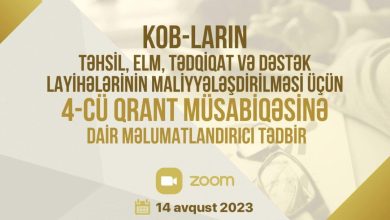 KOBİA 4-cü qrant müsabiqəsi ilə bağlı tədbir keçirəcək