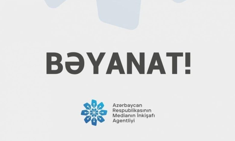 Medianın İnkişafı Agentliyi bəyanat yayıb