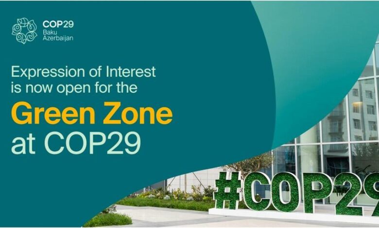 COP29-un Yaşıl Zona üzrə tərəfdaşlıq və sərgiləmə müraciətlərinin qəbuluna başlanılır