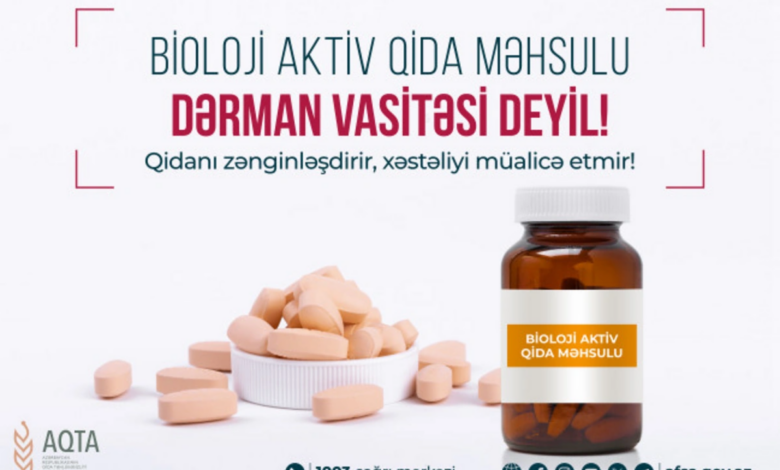 Bir sıra bioloji aktiv qida məhsullarının istifadəsinə QADAĞA