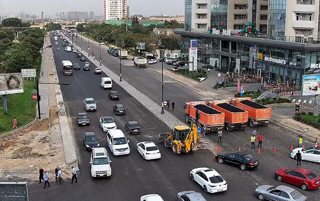 8 Noyabr prospektinin bir hissəsi bağlandı