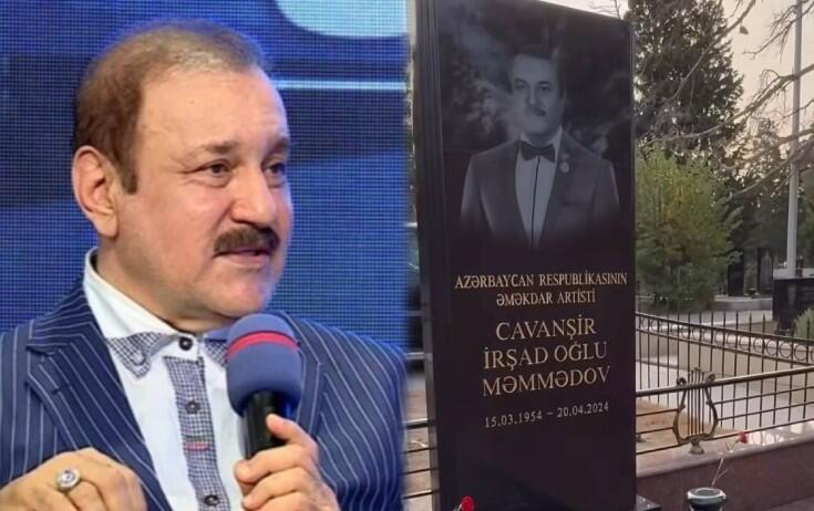 Nəvəsi Cavanşir Məmmədovun məzarı başında