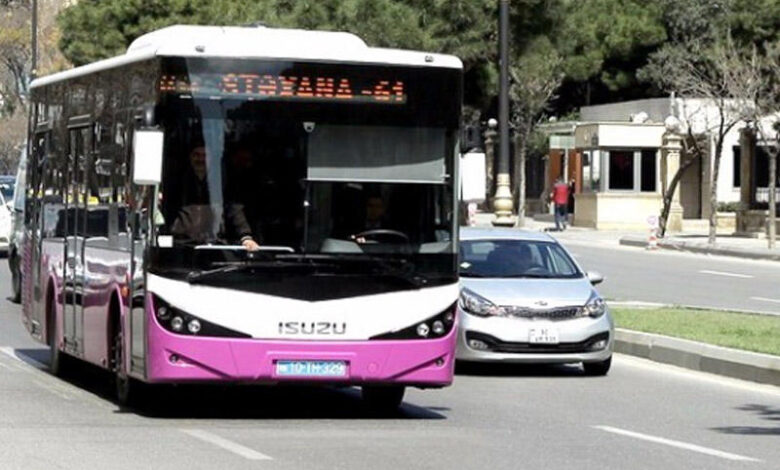 Paytaxtda bu avtobusların hərəkət sxemi müvəqqəti dəyişdirilir