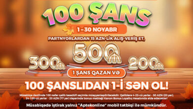 Kanon Bonus Loyallıq Proqramından Möhtəşəm "100 Şans" Müsabiqəsi!